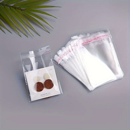 100 Pcs OPP Self-Adhesive Bags – Multi-Size Plastic Bags for Jewelry, Weddings, Food Packaging - Hiccupzz