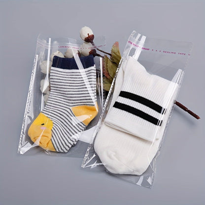 100 Pcs OPP Self-Adhesive Bags – Multi-Size Plastic Bags for Jewelry, Weddings, Food Packaging - Hiccupzz