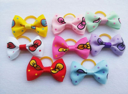 100 Pcs Pet Ribbon Hair Accessories - Hiccupzz