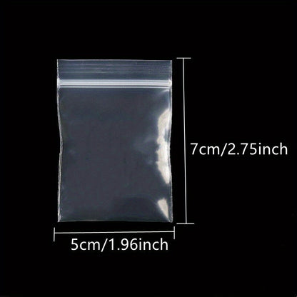 100 Pcs Reusable Clear Jewelry Bags – 3 Sizes with Self-Sealing Zipper & Anti-Aging Storage Pouches for Gifts and Stationery - Hiccupzz