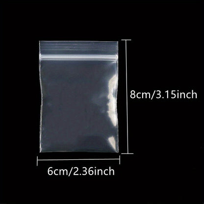 100 Pcs Reusable Clear Jewelry Bags – 3 Sizes with Self-Sealing Zipper & Anti-Aging Storage Pouches for Gifts and Stationery - Hiccupzz
