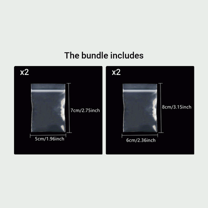 100 Pcs Reusable Clear Jewelry Bags – 3 Sizes with Self-Sealing Zipper & Anti-Aging Storage Pouches for Gifts and Stationery - Hiccupzz