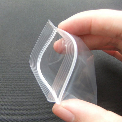 100 Pcs Reusable Clear Jewelry Bags – 3 Sizes with Self-Sealing Zipper & Anti-Aging Storage Pouches for Gifts and Stationery - Hiccupzz