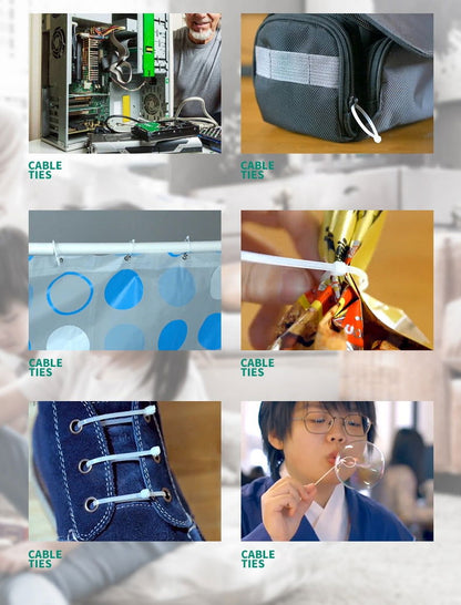 100 Pcs Self-locking plastic nylon tie - Hiccupzz