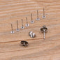 100 Pcs Steel Stainless Steel Earring Studs for DIY Jewelry Making - Hiccupzz