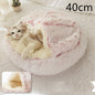 2 In 1 Dog And Cat Bed Pet Winter Bed Round Plush Warm Bed House Soft Long Plush Pets Bed Pet Products - Hiccupzz