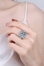 10 Carat Moissanite Flower-Shaped Ring - Hiccupzz