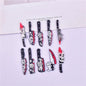 10 Pcs Bloody Knife Pendants - Acrylic Knife Shape with Skull & Rose, Gothic Style DIY Jewelry for Earrings & Necklaces, Craft Accessories - Hiccupzz