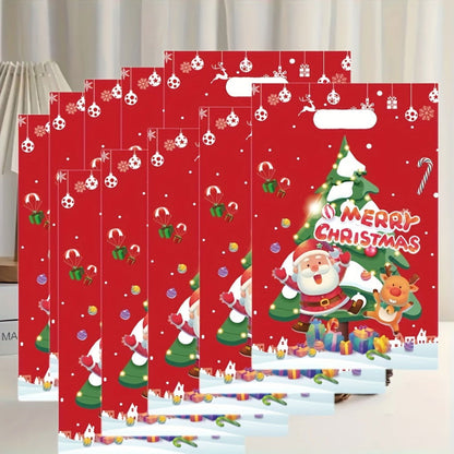 10 Pcs Christmas Party Supplies – Bead Gift Bags, Christmas Decoration Tote Bags - Hiccupzz