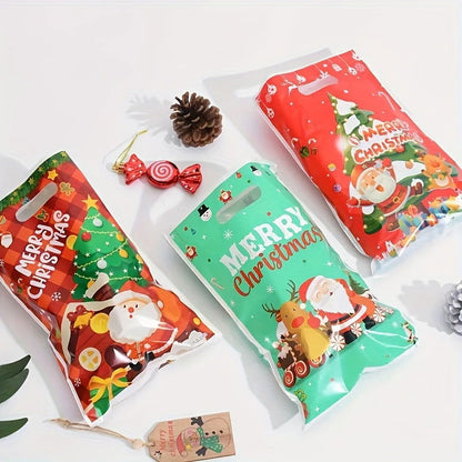 10 Pcs Christmas Party Supplies – Bead Gift Bags, Christmas Decoration Tote Bags - Hiccupzz