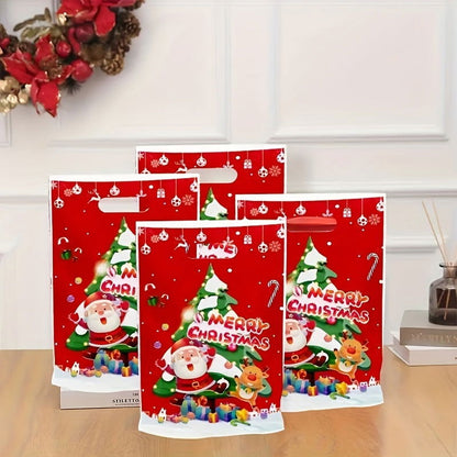 10 Pcs Christmas Party Supplies – Bead Gift Bags, Christmas Decoration Tote Bags - Hiccupzz