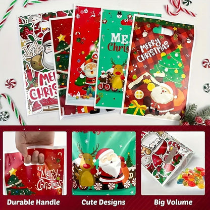 10 Pcs Christmas Party Supplies – Bead Gift Bags, Christmas Decoration Tote Bags - Hiccupzz