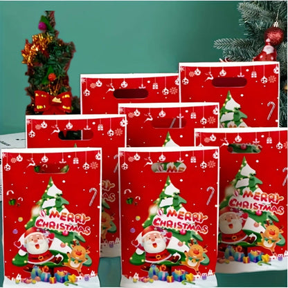 10 Pcs Christmas Party Supplies – Bead Gift Bags, Christmas Decoration Tote Bags - Hiccupzz