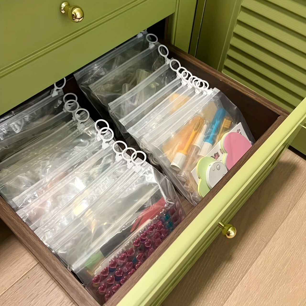 10 Pcs Extra Thick Transparent Zipper Storage Bags – Ideal for Stationery, Travel, Cosmetics, and Sundries - Hiccupzz
