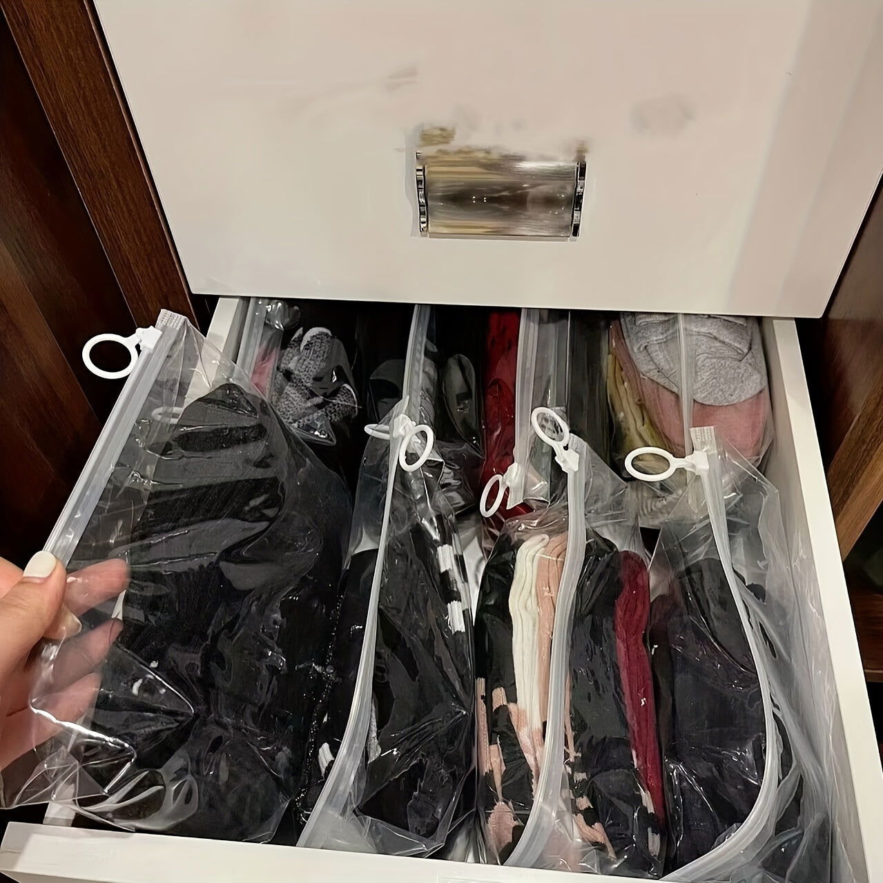 10 Pcs Extra Thick Transparent Zipper Storage Bags – Ideal for Stationery, Travel, Cosmetics, and Sundries - Hiccupzz
