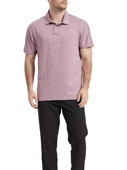 10 Pcs Men's Polo Shirts Quick Dry Short Sleeve Golf T-Shirt Performance Moisture Wicking Casual Workout - Hiccupzz