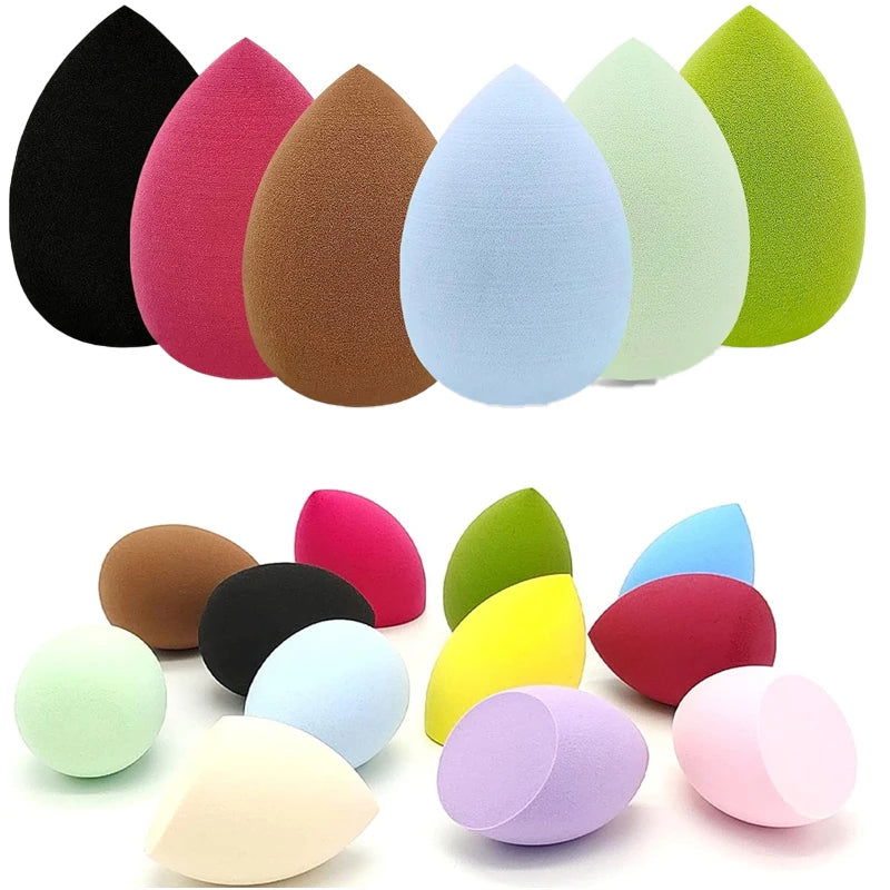 10 Pcs Professional Makeup Sponge Set Latex Free  Soft Setting Face Puffs Multicolor  Blender Cosmetic Applicator - Hiccupzz