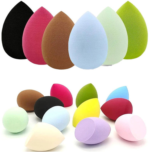 10 Pcs Professional Makeup Sponge Set Latex Free  Soft Setting Face Puffs Multicolor  Blender Cosmetic Applicator - Hiccupzz