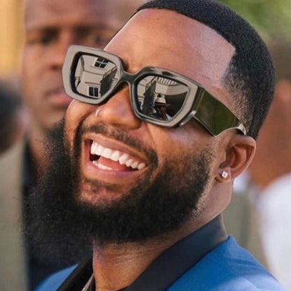 Modern Retro Ins Sunglasses Women's Polygonal Contrast Sunglasses Thick Edge Trendy Sunglasses - Hiccupzz