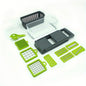 12/16 Pcs Multifunctional Vegetable Chopper Set – Slicer, Grater, Mincer with Container and Interchangeable Blades - Hiccupzz