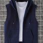 Men's Sleeveless Zip-Up Hoodie Vest with Pocket, Casual Outdoor Activewear - Hiccupzz