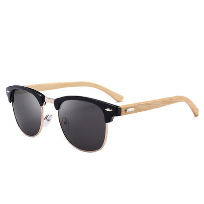 New fashion sunglasses men's classic bamboo legs bamboo glasses sunglasses sunglasses driving mirror - Hiccupzz