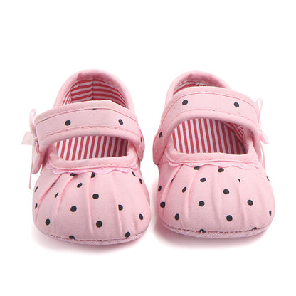 Baby Girl Shoes Cute Polka Dot Princess Kid Anti-slip On Shoes - Hiccupzz