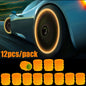 12 Pcs Car Luminous Tire Valve Caps Fluorescent - Hiccupzz