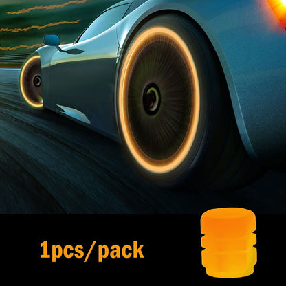 12 Pcs Car Luminous Tire Valve Caps Fluorescent - Hiccupzz