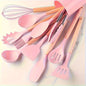 12 Pcs Non-Stick Silicone Kitchen Utensil Set with Wooden Handles - Safe, Easy to Clean, Ideal for Cooking and Baking - Hiccupzz