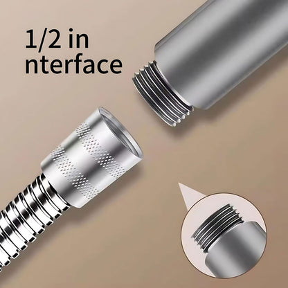 13-piece pressurized shower head, three-speed adjustable bathroom shower massage, one-touch water-stop shower head filter, stainless steel panel - Hiccupzz