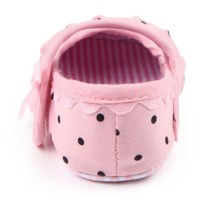 Baby Girl Shoes Cute Polka Dot Princess Kid Anti-slip On Shoes - Hiccupzz