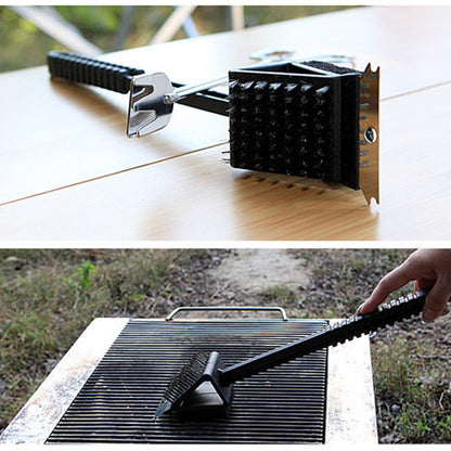 All In One Grill Scraper And Steel Brush Tool - Hiccupzz