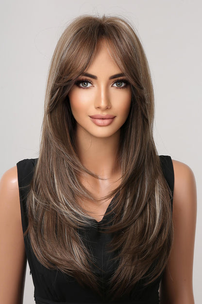 13*1" Full-Machine Wigs Synthetic Long Straight 22" - Hiccupzz