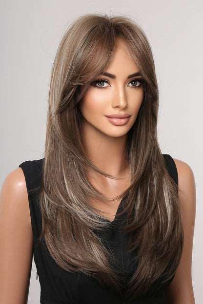 13*1" Full-Machine Wigs Synthetic Long Straight 22" - Hiccupzz