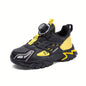 Boys' Casual Low-Top Running Shoes with Rotating Button, Comfy Non-Slip Sneakers for Outdoor Activities. - Hiccupzz