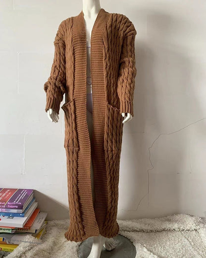Women's Long Knit Sweater Coat - Hiccupzz