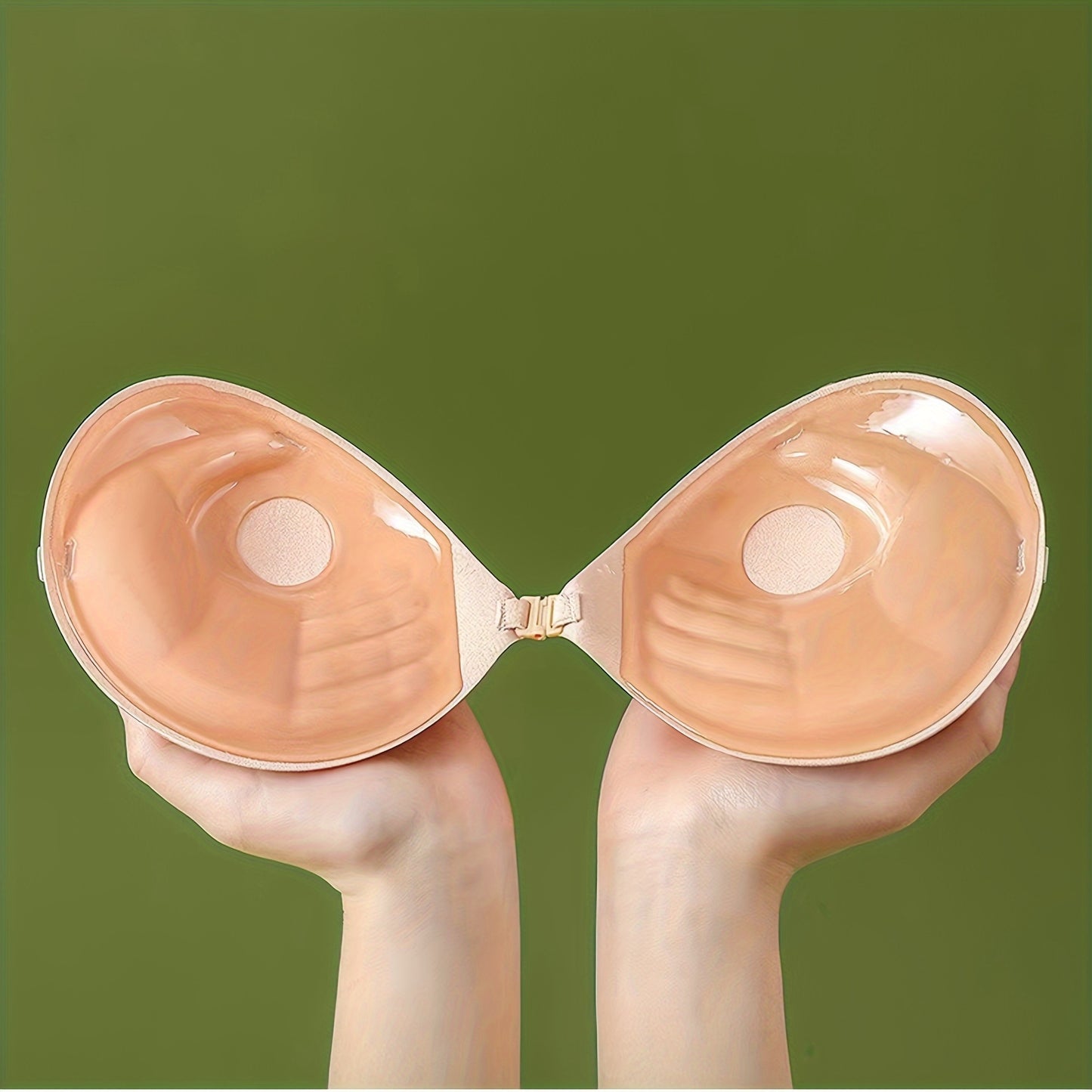 Palm-Shaped Adhesive Bra Pads, Thickened Cup Stick-On Bra, Invisible Strapless Push-Up Nipple Covers, Anti-Slip Breast Lift Pasties, Enhances Cleavage, Seamless Underwear for Small Busts