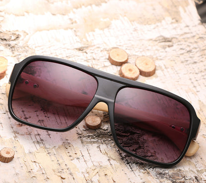 Wooden square sunglasses - Hiccupzz