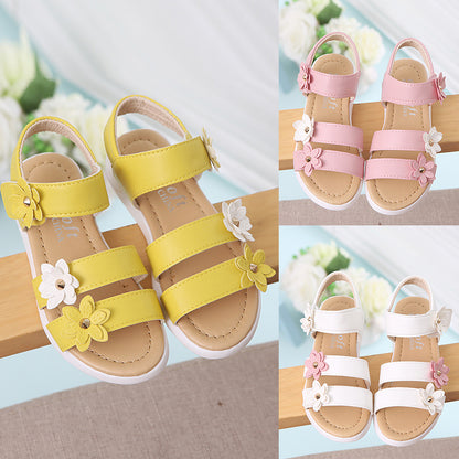 Children's Sandals Flower Princess Shoes Roman Shoes Baby Shoes - Hiccupzz