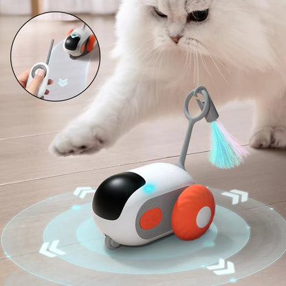 Remote Control Interactive Cat Car Toy USB Charging Chasing Automatic Self-moving Remote Smart Control Car Interactive Cat Toy Pet Products - Hiccupzz