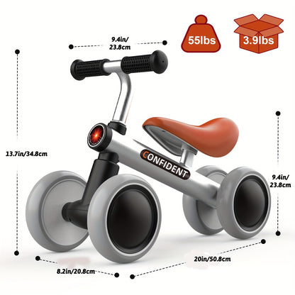 Baby Balance Bike for 1-Year-Old Boys & Girls, Pedal-Free Bicycle for 12-36 Months