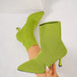 Women's Elegant Pointed Toe Ankle Boots - All-Season Slip-On Dress Boots with Stiletto Heel - Hiccupzz
