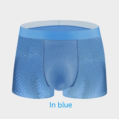 Men's Ice Silk Mesh See Through Breathable Boxer Briefs - Hiccupzz