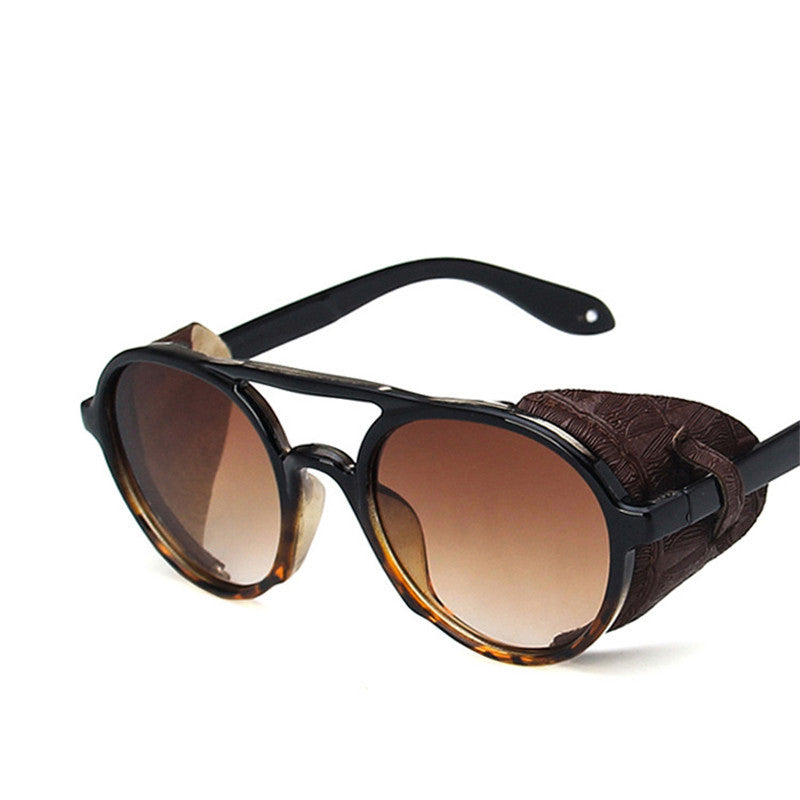 Windproof big frame sunglasses steampunk sunglasses