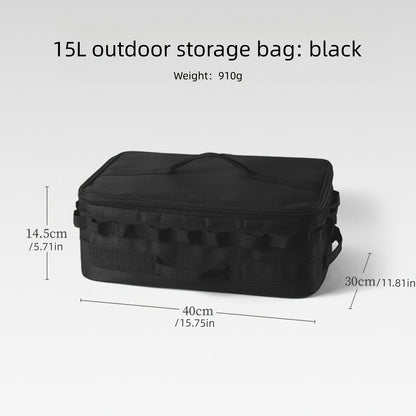 15L Large Capacity Outdoor Cooking Utensils Storage Bag with Picnic Pot & Gas Canister Holder - Hiccupzz