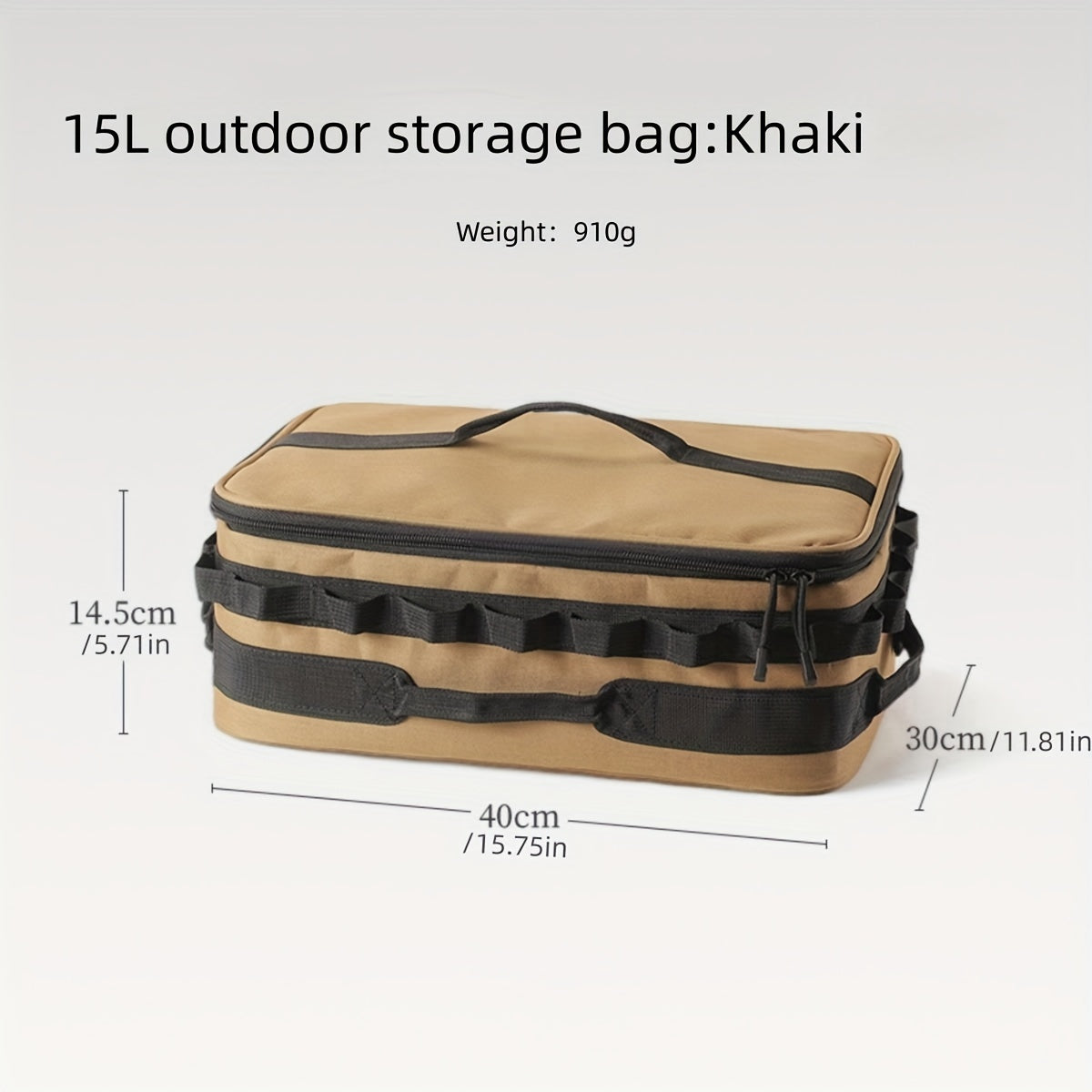 15L Large Capacity Outdoor Cooking Utensils Storage Bag with Picnic Pot & Gas Canister Holder - Hiccupzz