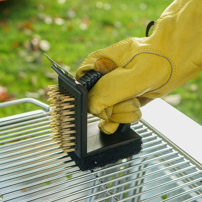 All In One Grill Scraper And Steel Brush Tool - Hiccupzz