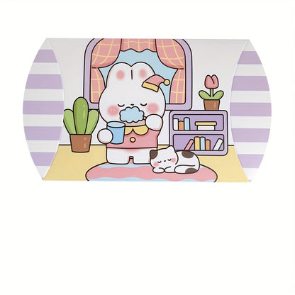 Cartoon Animal-Themed Pillow Gift Boxes (1-Pack) – Perfect for Small Candies, Birthdays, Holidays, and Special Occasions, Featuring Adorable Bear and Bunny Designs - Hiccupzz