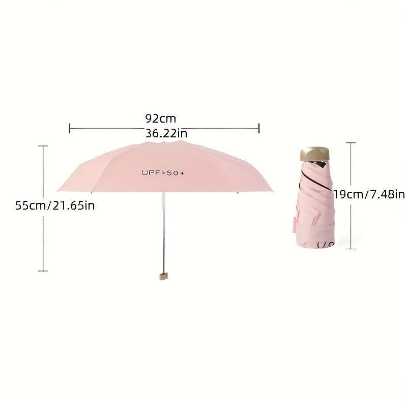 Lightweight Folding Sun Umbrella with UV Protection for Outdoor Activities